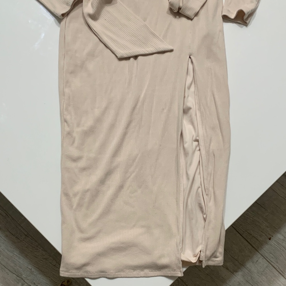 Lovers and Friends Sariah Beige Ribbed Midi Dress XS - $168 Excellent condition - Picture 10 of 14